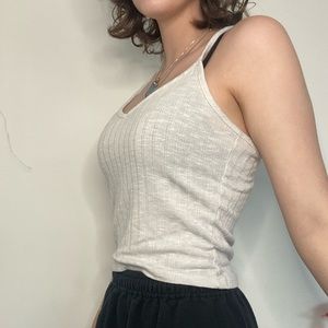 White ribbed tank
